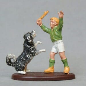 SOLD Britains Farm Boy with Dog (RARE Painted)