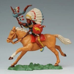 SOLD Herald Zang Mounted Indian Chief - TAN Horse