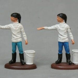 SOLD Britains Farm Girl with Bucket - ROYAL Blue Trousers!