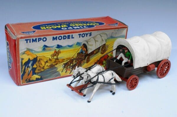 SOLD Timpo Covered Wagon - Early Picture Box