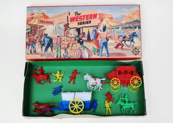 SOLD Poplar Plastic Wild West Box Set - Extremely Rare!