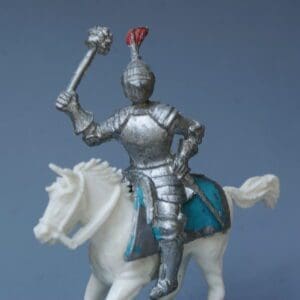 Crescent Mounted Knight with Raised Mace - RARE!