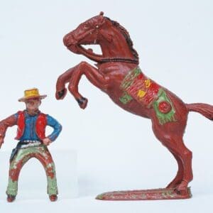 SOLD VP Mounted Cowboy on Leaping Horse #1