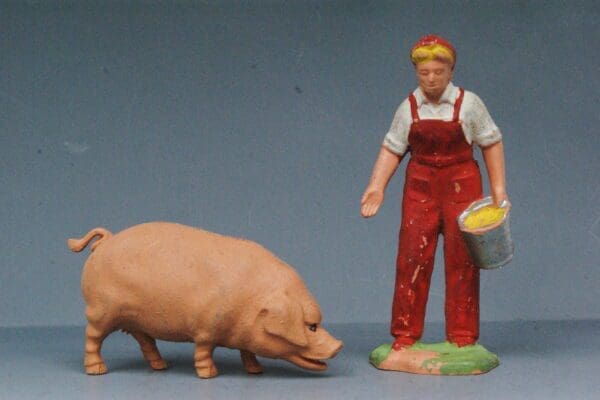 SOLD Britains Girl with Bucket & Pig - Lead Moulds