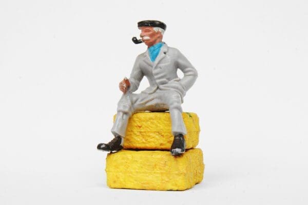 SOLD Britains Horse or Tractor Rider, Grey Plastic