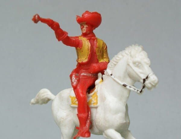 Cherilea 54mm Mounted Cowboy Firing Pistol