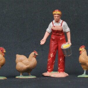 SOLD Britains Girl with Bucket & Hens - Lead Moulds