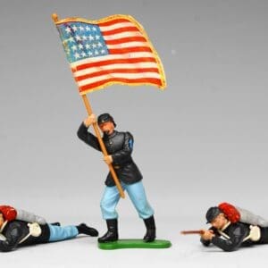 SOLD Britains "Eyes Right" ACW Union Standard Bearer & Infantry