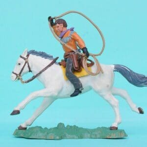 SOLD Herald Swoppet Mounted Cowboy with Lasso
