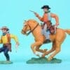 SOLD Herald Swoppet Two-Gun Cowboys - Mounted & On Foot