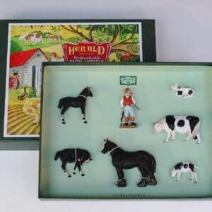 SOLD Herald Farm Box Set, Farmer, 7 Pieces (Repro Box)