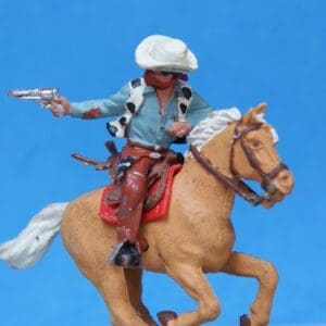 SOLD Herald Zang Mounted Cowboy Firing - PALOMINO Horse
