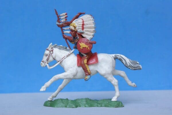 Herald Zang Mounted Indian Chief - WHITE Horse - Image 2