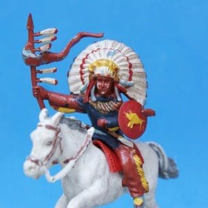 Herald Zang Mounted Indian Chief - WHITE Horse