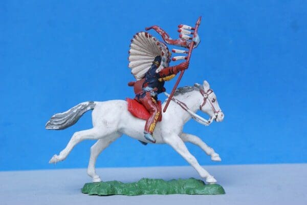 Herald Zang Mounted Indian Chief - WHITE Horse - Image 3