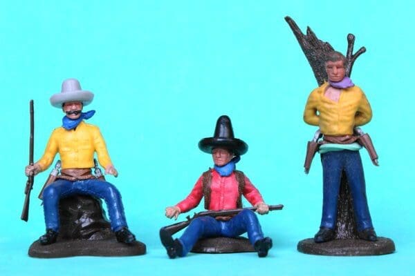 SOLD Britains Swoppet Cowboys 3-Figures (2nd Series)