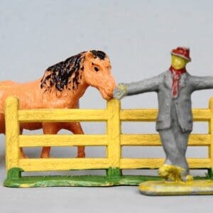 SOLD Taylor & Sons Plastic Scarecrow & Shetland Pony (TAN)