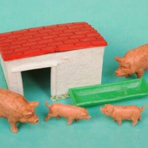 SOLD Taylor & Sons Pig Sty with Pigs, Piglets & Trough