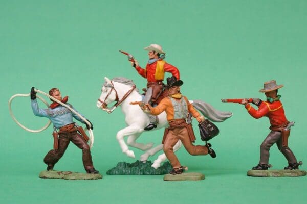 SOLD Herald Swoppet Wild West Cowboys - Group of 4 Figures