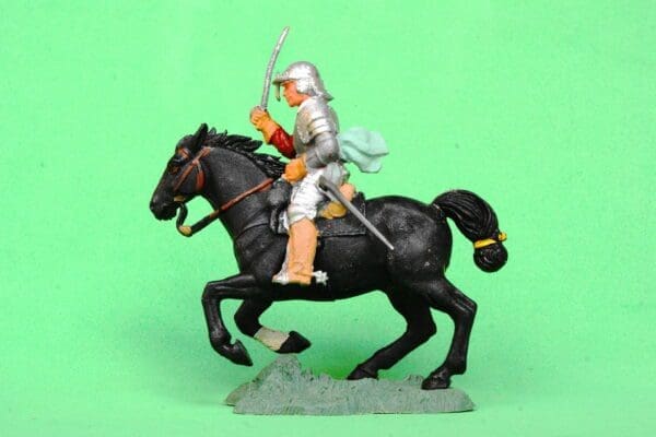 SOLD ECW Roundhead Officer, Mounted - Black Textured Horse
