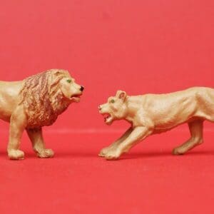SOLD Timpo Zoo Animals Lion & Lioness - Great Condition!