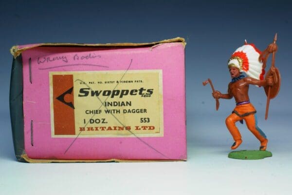 SOLD Swoppet Indian Chief with Dagger Trade Box