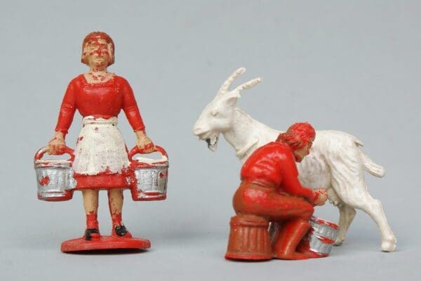 SOLD Charbens Milkmaids (Standing & Sitting) Milking Goat