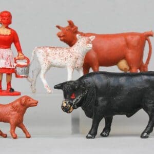 SOLD Charbens Farm Milkmaid, Bull, Dog, etc