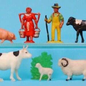 SOLD Hilco Plastic Farmyard Models - Rare YELLOW Farmhand!