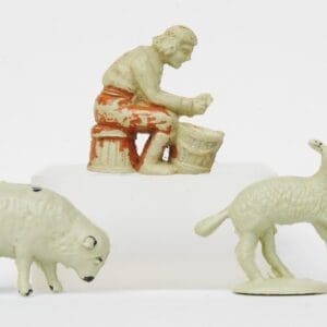 SOLD Charbens Farm Milkmaid, Sheep & Lamb - GREY-GREEN