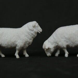SOLD Britains Pair Rare WHITE Plastic Sheep