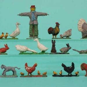 SOLD Timpo Scarecrow and Smaller Animals