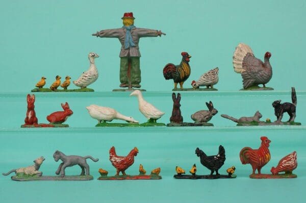 SOLD Timpo Scarecrow and Smaller Animals
