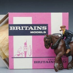 SOLD OUT Britains Draught Horse & Rider - REPRO Magenta Box