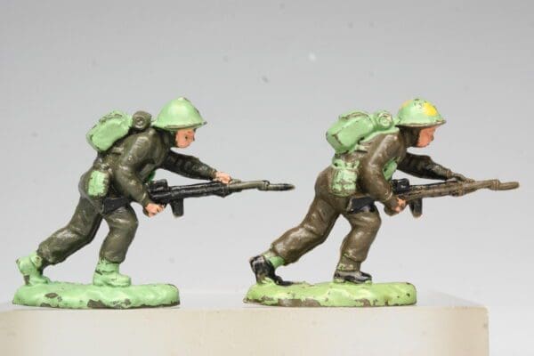 SOLD VP Khaki Infantry Charging Paint Variations