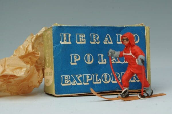 SOLD Herald Polar Skier (Red) - Mint in Poor Box