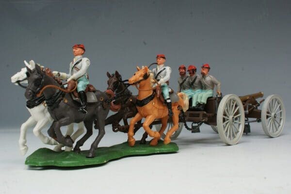 SOLD Britains ACW Confederate Gun Team & Limber - Superb!