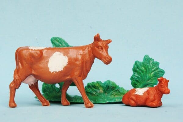 SOLD Speedwell Farm Cow and Lying Calf - Old Shop Stock!