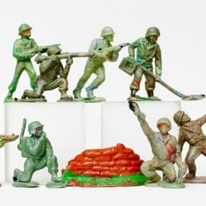 SOLD Hilco 'War Game' Khaki Infantry - MOTTLED Plastic