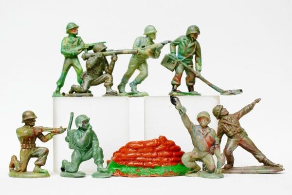 SOLD Hilco 'War Game' Khaki Infantry - MOTTLED Plastic