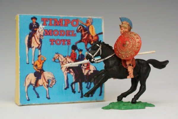 SOLD Timpo Mounted Roman with Round Shield!