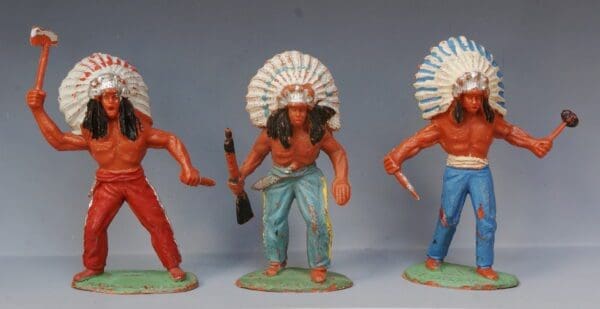 SOLD Timpo Solid Plastic Indians