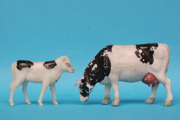 Hilco Grazing Cow & Standing Calf - Matching Pair