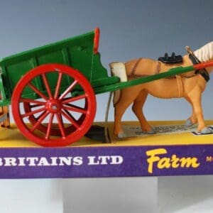 SOLD Britains Tumbrel Cart Rare TAN Plastic Horse