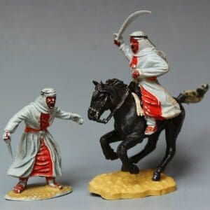 SOLD Timpo Solid Plastic Arabs (One Mounted)