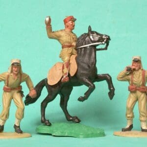 SOLD Timpo Solid Plastic Mounted Legion Officer & Infantry a/f