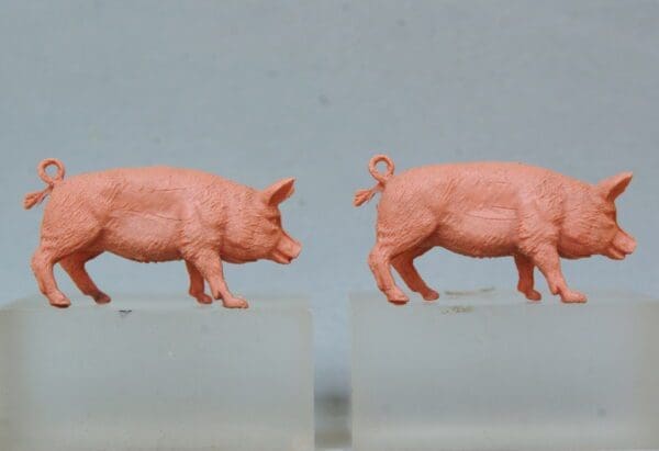 NEW! Crescent Farm Models - Pair of PINK Pigs