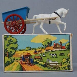 SOLD Britains Farm Cart with PLASTIC Horse - Boxed