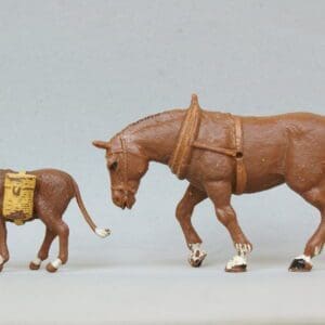 SOLD Crescent Farm Models - Cart Horse & Donkey