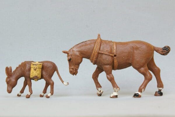 SOLD Crescent Farm Models - Cart Horse & Donkey